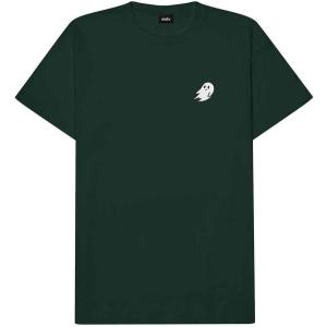 imageDALIX Ghost Embroidered Relaxed Heavy Soft Cotton T Shirt MensForest Green