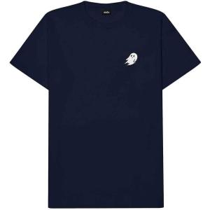 imageDALIX Ghost Embroidered Relaxed Heavy Soft Cotton T Shirt MensNavy Blue
