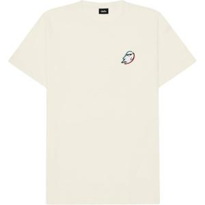 imageDALIX Ghost Life Embroidered Relaxed Heavy Soft Cotton T Shirt MensNatural