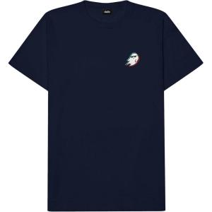 imageDALIX Ghost Life Embroidered Relaxed Heavy Soft Cotton T Shirt MensNavy Blue