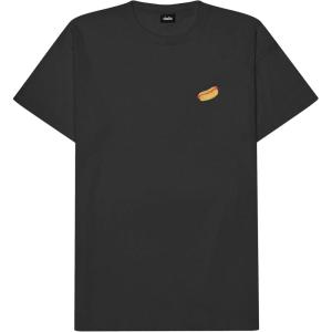 imageDALIX Hot Dog Embroidered Relaxed Heavy Soft Cotton T Shirt MensDark Gray