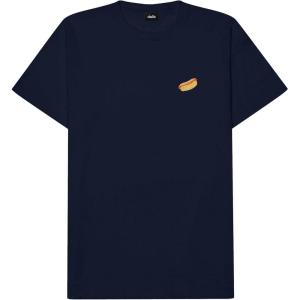 imageDALIX Hot Dog Embroidered Relaxed Heavy Soft Cotton T Shirt MensNavy Blue