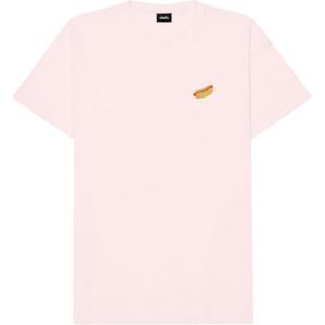 imageDALIX Hot Dog Embroidered Relaxed Heavy Soft Cotton T Shirt MensPink