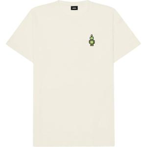 imageDALIX Robot Glow in The Dark Embroidered Relaxed Heavy Soft Cotton T Shirt MensNatural