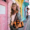 imageDALIX 14quot Small Duffle Bag Two Toned Gym Travel BagOrange