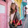 imageDALIX 14quot Small Duffle Bag Two Toned Gym Travel BagRed