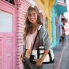 imageDALIX 14quot Small Duffle Bag Two Toned Gym Travel BagWhite
