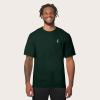 imageDALIX Astronaut Embroidered Relaxed Heavy Soft Cotton T Shirt MensForest Green