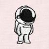 imageDALIX Astronaut Embroidered Relaxed Heavy Soft Cotton T Shirt MensPink