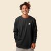imageDALIX Ghost Embroidered Long Sleeve Tee Lightweight Soft Cotton Shirt MensDark Gray