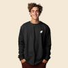imageDALIX Ghost Embroidered Long Sleeve Tee Lightweight Soft Cotton Shirt MensDark Gray