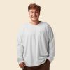 imageDALIX Ghost Embroidered Long Sleeve Tee Lightweight Soft Cotton Shirt MensWhite