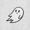 imageDALIX Ghost Embroidered Long Sleeve Tee Lightweight Soft Cotton Shirt MensWhite