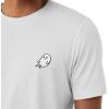 imageDALIX Ghost Embroidered Soft Cotton Short Sleeve T Shirt MensAsh Gray