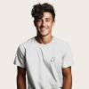 imageDALIX Ghost Embroidered Soft Cotton Short Sleeve T Shirt MensAsh Gray