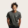 imageDALIX Ghost Embroidered Soft Cotton Short Sleeve T Shirt MensAsphalt Gray