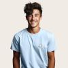 imageDALIX Ghost Embroidered Soft Cotton Short Sleeve T Shirt MensBaby Blue