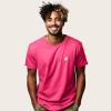 imageDALIX Ghost Embroidered Soft Cotton Short Sleeve T Shirt MensFuchsia