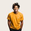 imageDALIX Ghost Embroidered Soft Cotton Short Sleeve T Shirt MensGold