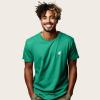 imageDALIX Ghost Embroidered Soft Cotton Short Sleeve T Shirt MensKelly Green