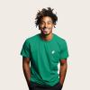 imageDALIX Ghost Embroidered Soft Cotton Short Sleeve T Shirt MensKelly Green