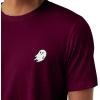 imageDALIX Ghost Embroidered Soft Cotton Short Sleeve T Shirt MensMaroon