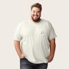 imageDALIX Ghost Embroidered Soft Cotton Short Sleeve T Shirt MensNatural