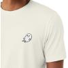 imageDALIX Ghost Embroidered Soft Cotton Short Sleeve T Shirt MensNatural