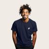 imageDALIX Ghost Embroidered Soft Cotton Short Sleeve T Shirt MensNavy Blue