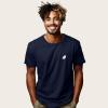 imageDALIX Ghost Embroidered Soft Cotton Short Sleeve T Shirt MensNavy Blue