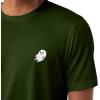imageDALIX Ghost Embroidered Soft Cotton Short Sleeve T Shirt MensOlive