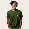 imageDALIX Ghost Embroidered Soft Cotton Short Sleeve T Shirt MensOlive