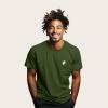 imageDALIX Ghost Embroidered Soft Cotton Short Sleeve T Shirt MensOlive