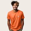 imageDALIX Ghost Embroidered Soft Cotton Short Sleeve T Shirt MensOrange