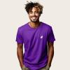 imageDALIX Ghost Embroidered Soft Cotton Short Sleeve T Shirt MensPurple