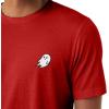imageDALIX Ghost Embroidered Soft Cotton Short Sleeve T Shirt MensRed