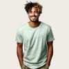 imageDALIX Ghost Embroidered Soft Cotton Short Sleeve T Shirt MensSage