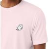 imageDALIX Ghost Embroidered Soft Cotton Short Sleeve T Shirt MensSoft Pink