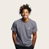 imageDALIX Ghost Embroidered Soft Cotton Short Sleeve T Shirt MensStorm Gray
