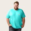 imageDALIX Ghost Embroidered Soft Cotton Short Sleeve T Shirt MensTeal