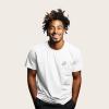 imageDALIX Ghost Embroidered Soft Cotton Short Sleeve T Shirt MensWhite