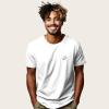 imageDALIX Ghost Embroidered Soft Cotton Short Sleeve T Shirt MensWhite