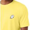 imageDALIX Ghost Embroidered Soft Cotton Short Sleeve T Shirt MensYellow