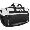 imageDALIX 21quot Blank Sports Duffle Bag Gym Bag Travel Duffel with Adjustable Strap in GoldWhite