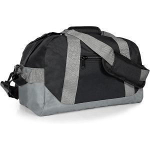 imageDALIX 14quot Small Duffle Bag Two Toned Gym Travel BagBlack Gray