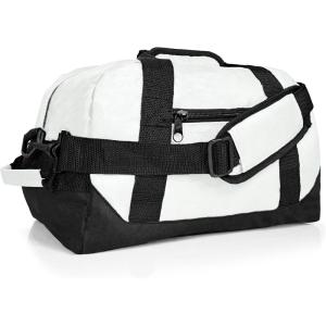 imageDALIX 14quot Small Duffle Bag Two Toned Gym Travel BagWhite