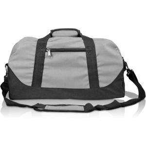 imageDALIX 18quot Two Tone Duffle Bag Medium Black Red Blue Gold Pink Purple GrayGray