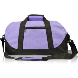 imageDALIX 18quot Two Tone Duffle Bag Medium Black Red Blue Gold Pink Purple GrayPurple