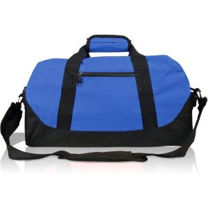 imageDALIX 18quot Two Tone Duffle Bag Medium Black Red Blue Gold Pink Purple GrayRoyal Blue