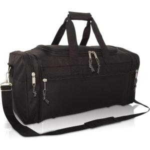 imageDALIX 21quot Blank Sports Duffle Bag Gym Bag Travel Duffel with Adjustable Strap in GoldBlack